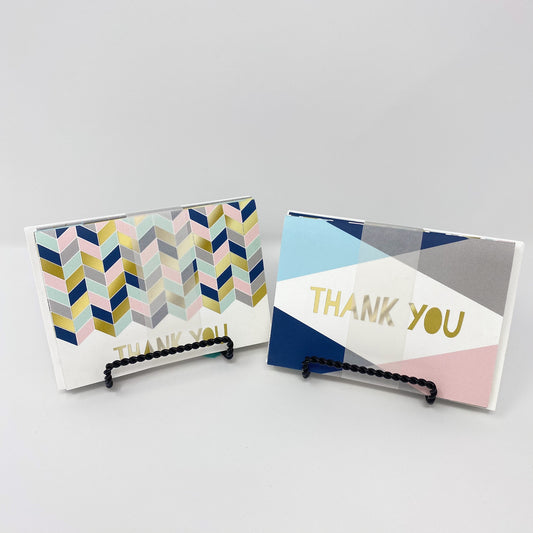 Contemporary Chic Geometric Thank You Card Set